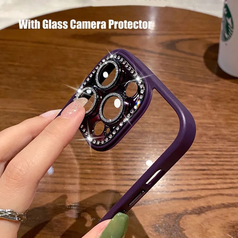 iPhone 13 Pro Max Deep Purple Diamond Camera Protection Case Cover Clearance Sale