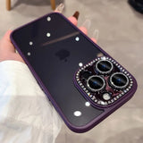 Deep Purple iPhone Diamond Camera Protection Case Cover Clearance Sale