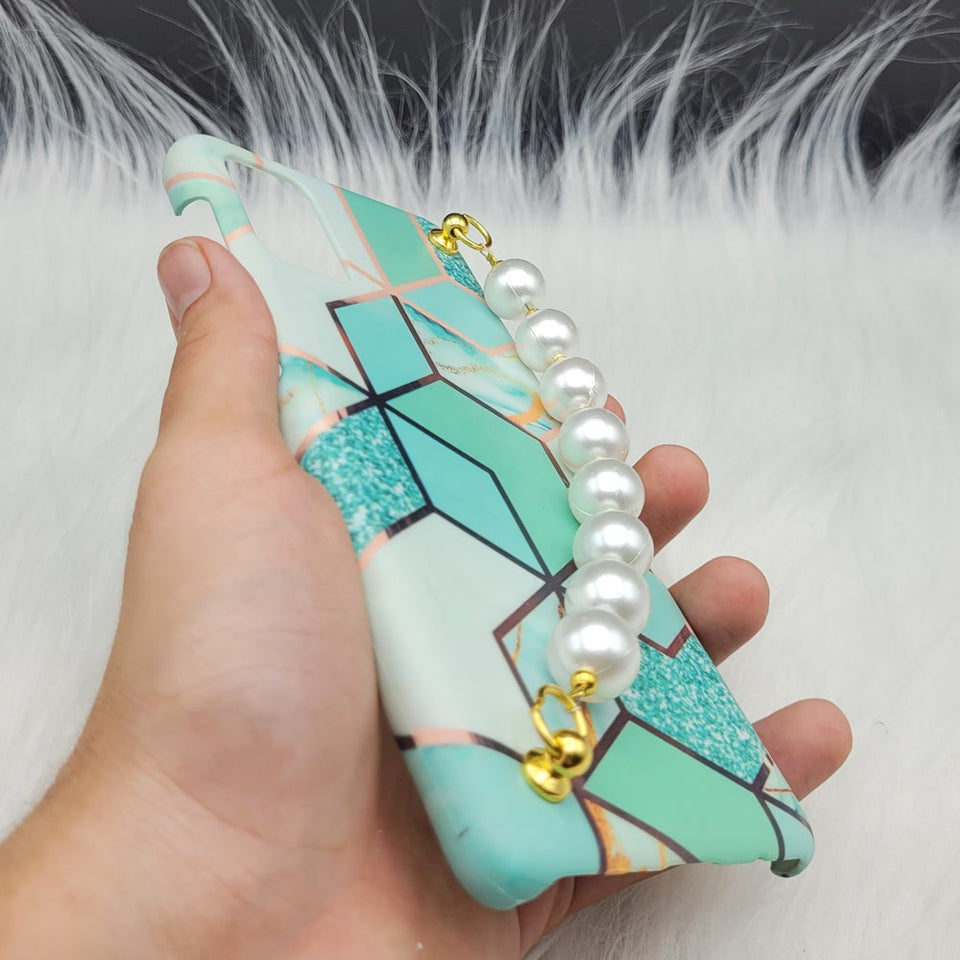Green Marble Pearl Holder Designer Case Cover