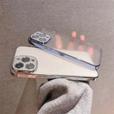 iPhone Luxury Crystal Diamond Plating Lens Protection Clear Transparent Matte Case Cover