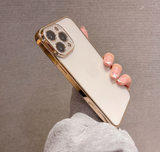 iPhone Luxury Crystal Diamond Plating Lens Protection Clear Transparent Matte Case Cover