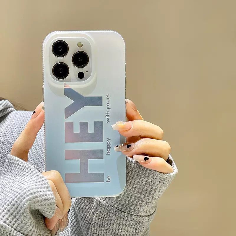 iPhone Hey Design Hollographic Cover Case