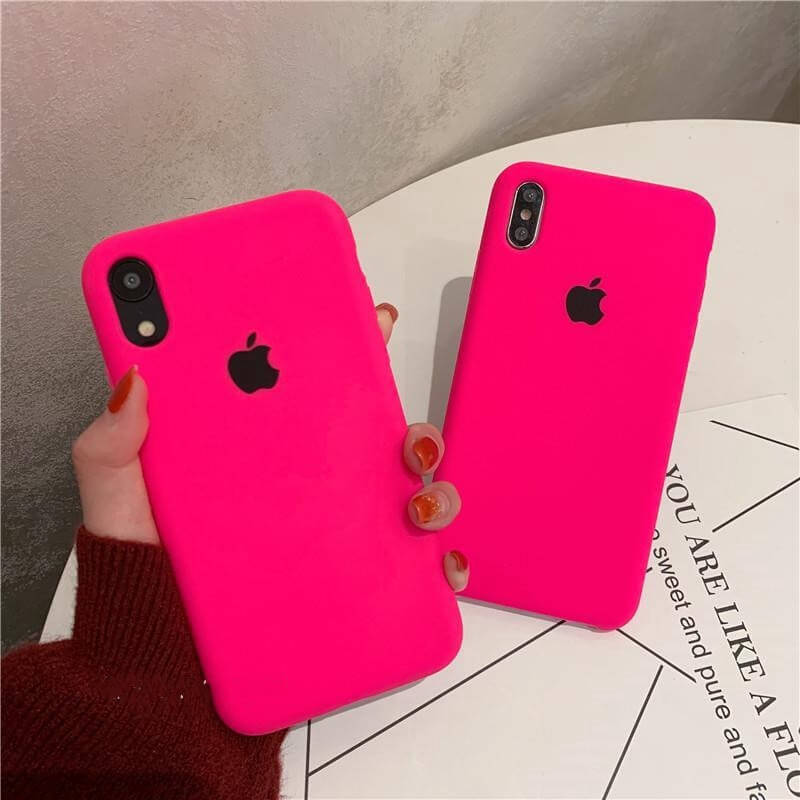 iPhone Liquid Silicone Case Cover Hot Pink