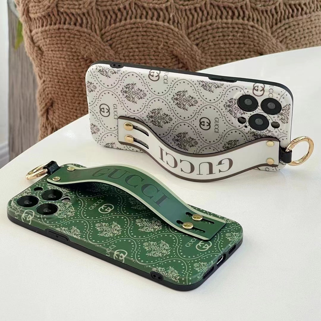 iPhone Luxury Brand GG Belt Strap Holder Case Cover