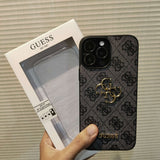 iPhone 12 / 12 Pro Luxury Brand GS Leather Chrome Name Case Clearance Sale