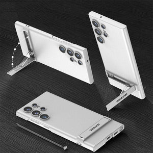 Samsung Galaxy S23 Ultra Matte Finish Camera Protection Kickstand Case Cover