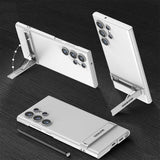 Samsung Galaxy S23 Ultra Matte Finish Camera Protection Kickstand Case Cover