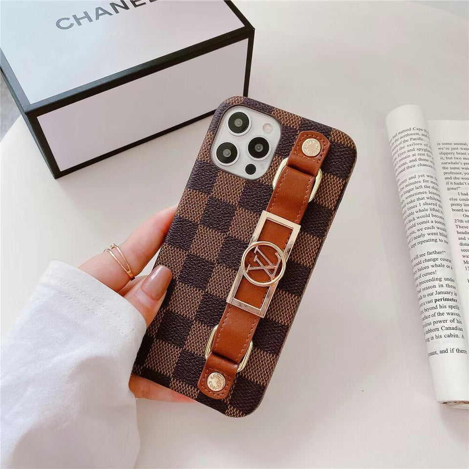 iPhone Luxury Brand Strap Holder Case