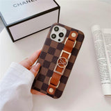 iPhone Luxury Brand Strap Holder Case