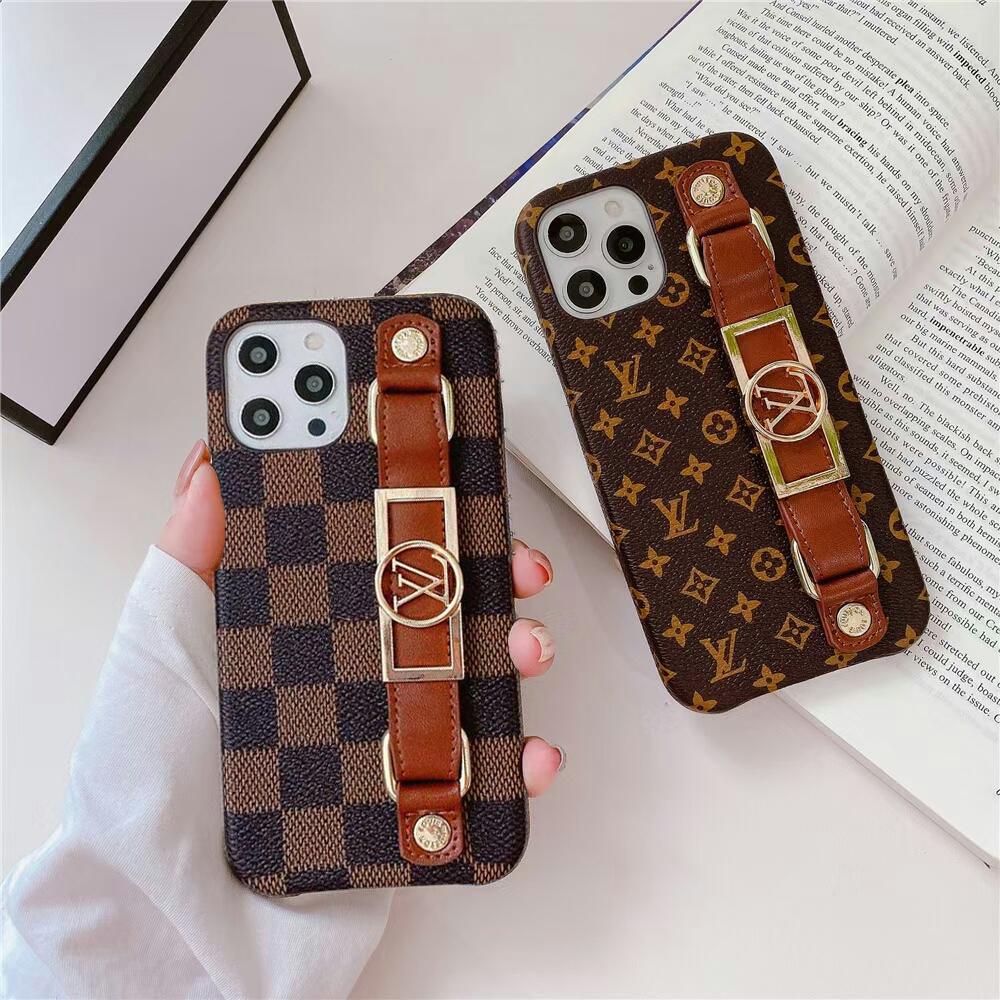 iPhone Luxury Brand Strap Holder Case