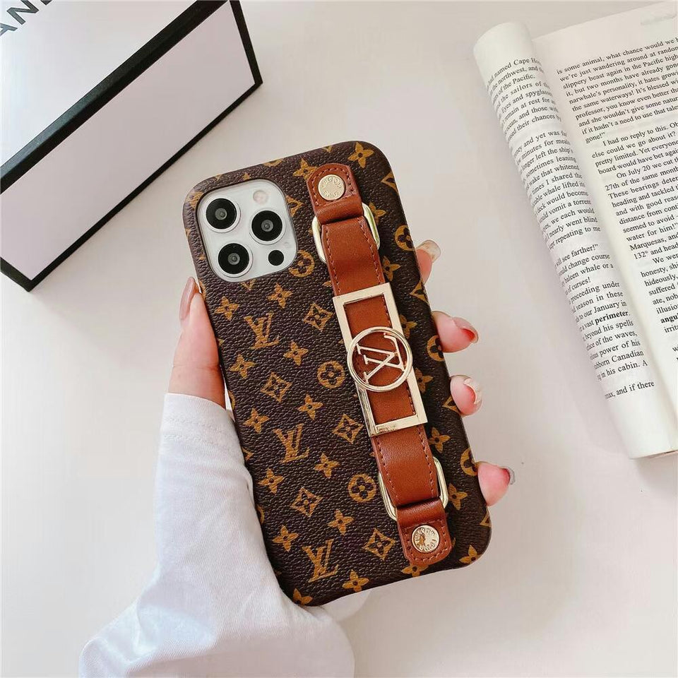 iPhone Luxury Brand Strap Holder Case