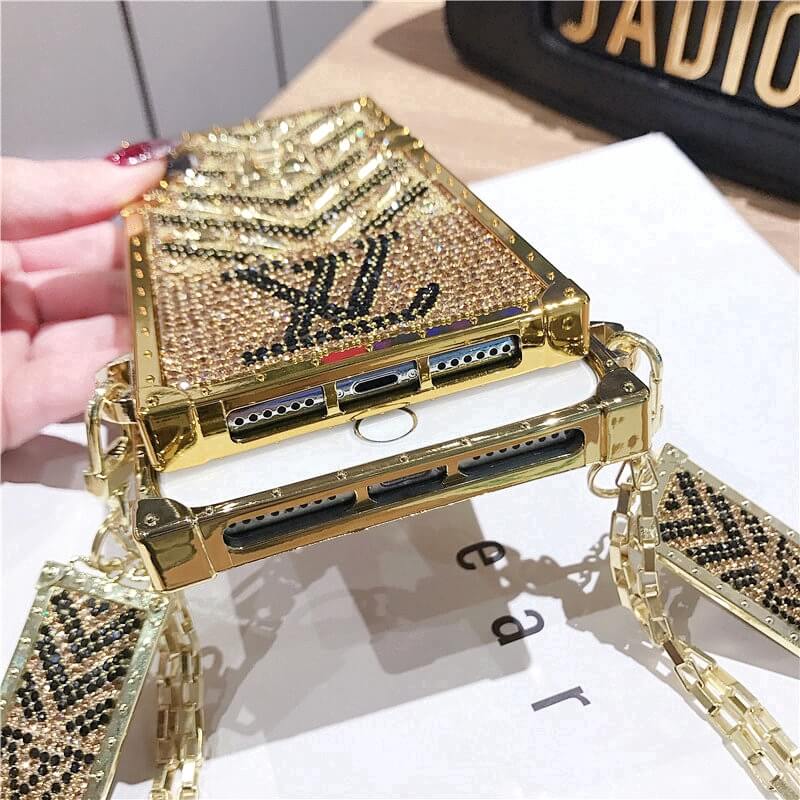 Luxury Louis Vuitton glass iphone case for iphone 11 12 13 14 pro