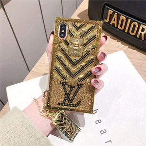 iPhone Luxury Branded Trunk Gold Phone Case