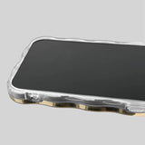 iPhone Luxury Chrome Wavy Effect Case Cover With Metallic Bracelet Chain Sliver