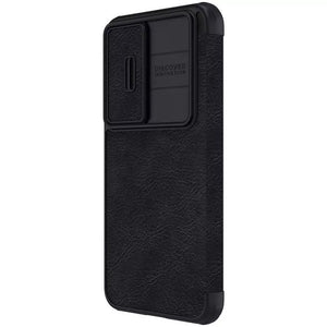 Otterbox Strada Black Leather Wallet Case - For Samsung Galaxy S23 Ultra