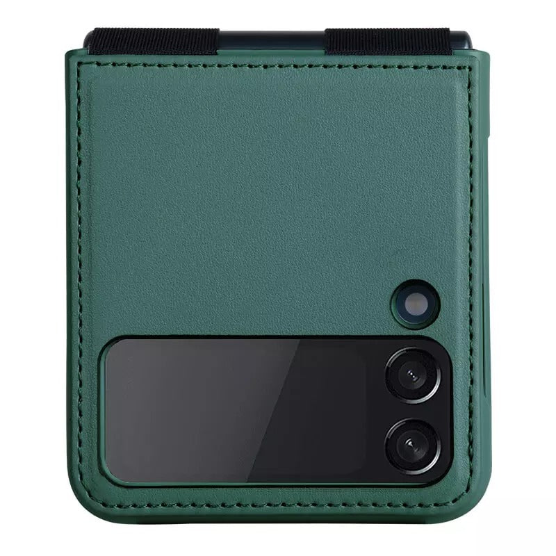 Samsung Galaxy Z Flip4 5G Qin Vegan leather Cover Green