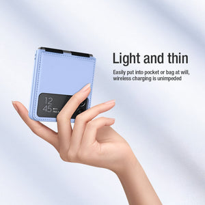 Nillkin Samsung Galaxy Z Flip 4 5G Qin Vegan Leather Cover Lavender