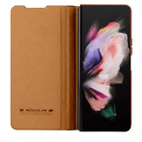 Nillkin Samsung Galaxy Z Fold 4 5G Qin Pro Leather Flip Case Pen Holder Brown