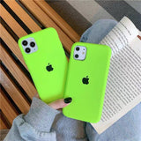 iPhone Liquid Silicone Case Cover Neon Green