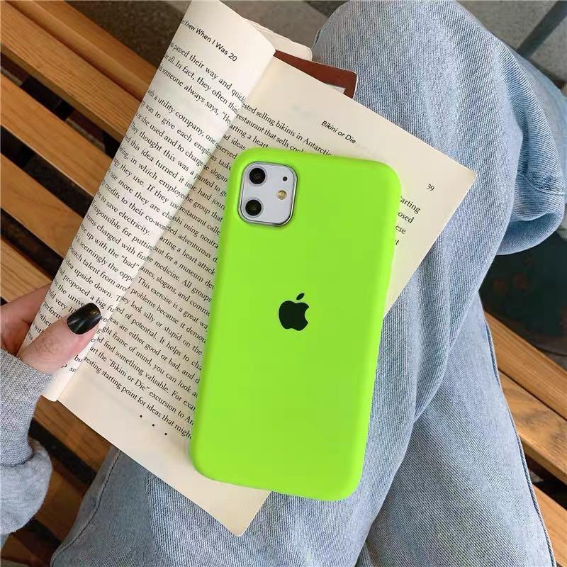 iPhone Liquid Silicone Case Cover Neon Green