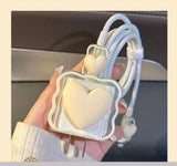 iPhone Cable Protector and Adapter Charging Case Love Heart Transparent