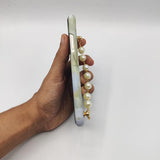 Vintage Green Flower Pearl Holder Case Cover