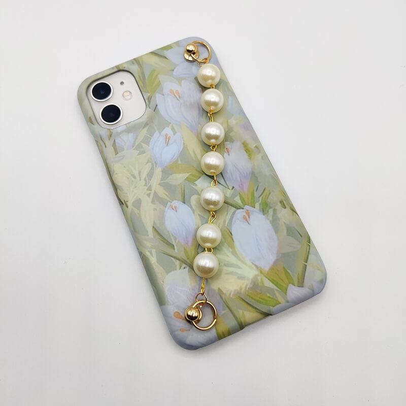 Vintage Green Flower Pearl Holder Case Cover