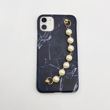 Black and White Marble Pearl Holder Case Cover