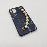 Black and White Marble Pearl Holder Case Cover