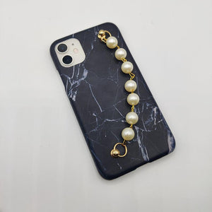 Black and White Marble Pearl Holder Case Cover