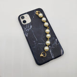 Black and White Marble Pearl Holder Case Cover