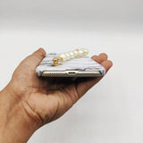 Black and White Marble Pearl Holder Case Cover