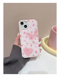 iPhone Cute Pink Floral Flower Bow Knot Design Case Cover