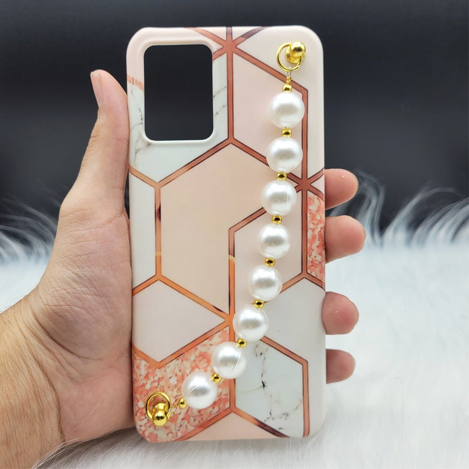 Pink Marble Pearl Holder Designer Case Cover