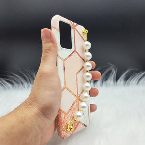 Pink Marble Pearl Holder Designer Case Cover