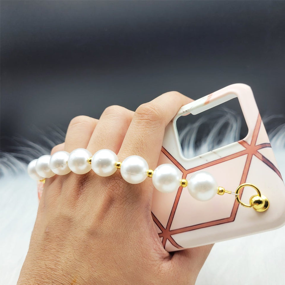 Pink Marble Pearl Holder Designer Case Cover