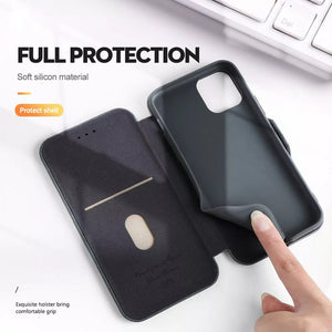Shell Style Leather Samsung Note-Series Flip Case Cover Card Holder