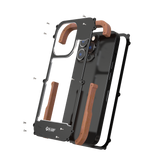 R-Just Aluminum & Natural Wood Bumper iPhone Case Cover