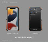 R-Just Aluminum & Natural Wood Bumper iPhone Case Cover