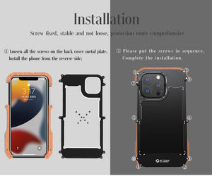 R-Just Aluminum & Natural Wood Bumper iPhone Case Cover