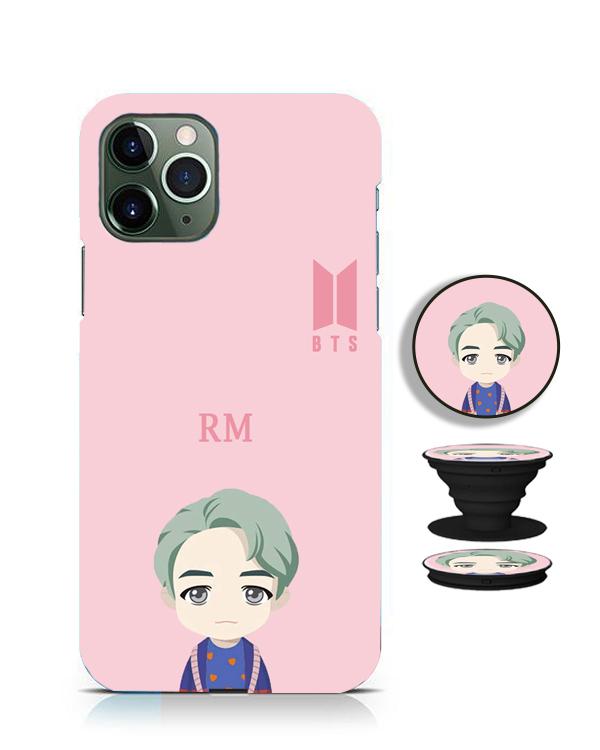 rm k pop bts bt21 cartoon mobile phone cover with holder k-pop case