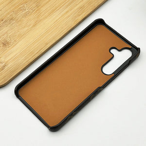 Samsung Galaxy S24 Luxury Brand Leather Case Cover Brown