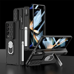 Samsung Galaxy Z Fold 4 With Pen Holder Magnetic Hinge Case Cover