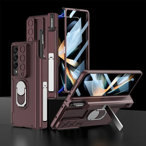 Samsung Galaxy Z Fold 4 With Pen Holder Magnetic Hinge Case Cover