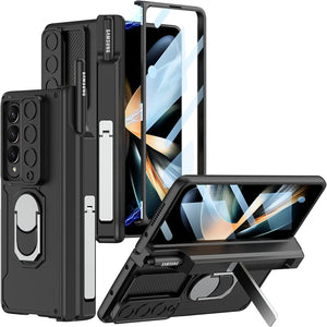 Samsung Galaxy Z Fold 4 With Pen Holder Magnetic Hinge Case Cover