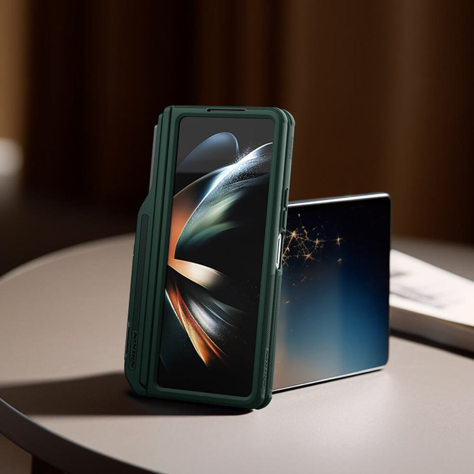 Samsung Galaxy Z Fold 5 Nillkin Frost Shield With S Pen Slot And Stand Case Cover Green