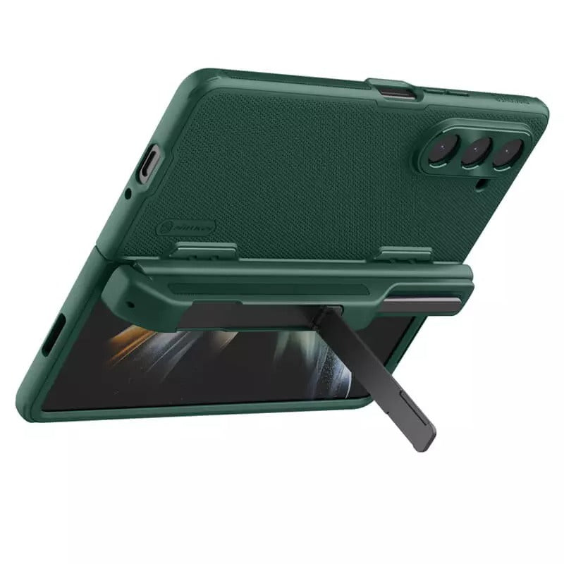 Samsung Galaxy Z Fold 5 Nillkin Frost Shield With S Pen Slot And Stand Case Cover Green