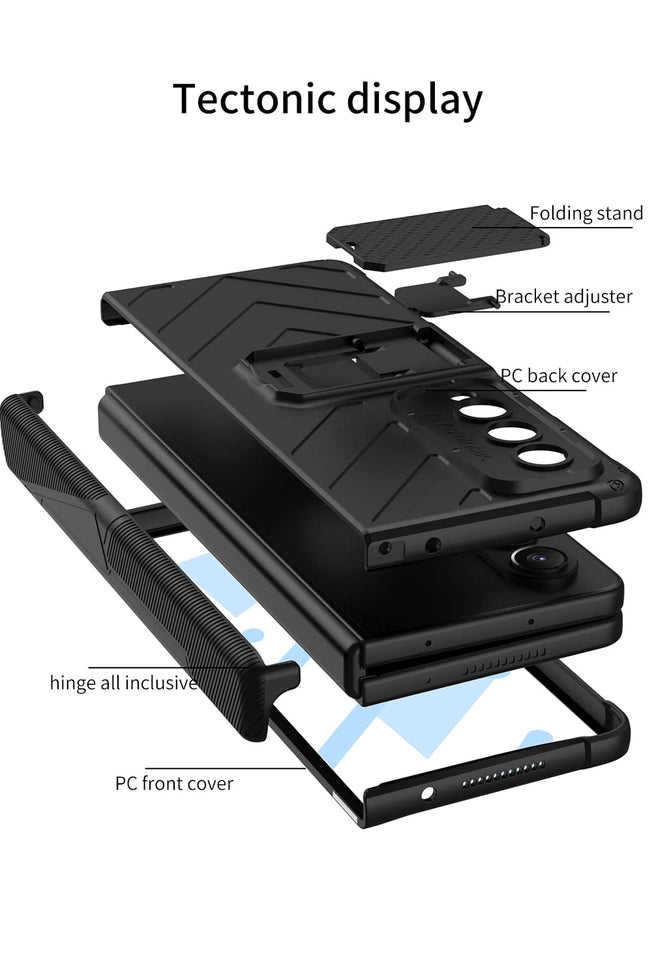 Samsung Galaxy Z Fold 4 Adjustable Kickstand & Pen Holder Case Cover