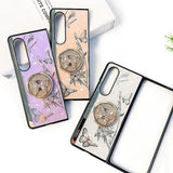 Samsung Galaxy Z Fold 4 Elegant Butterfly Design Case Cover With Ring Stand