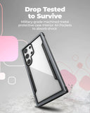 Samsung S23 Ultra Shield Proof Transparent Drop Protection Case Cover Black